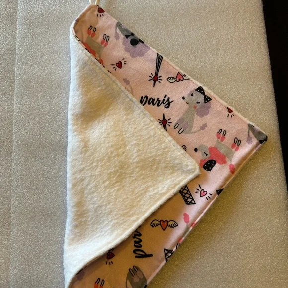 NEW! Handmade Pink Paris-Themed Softy Cloth - Picture 4 of 5